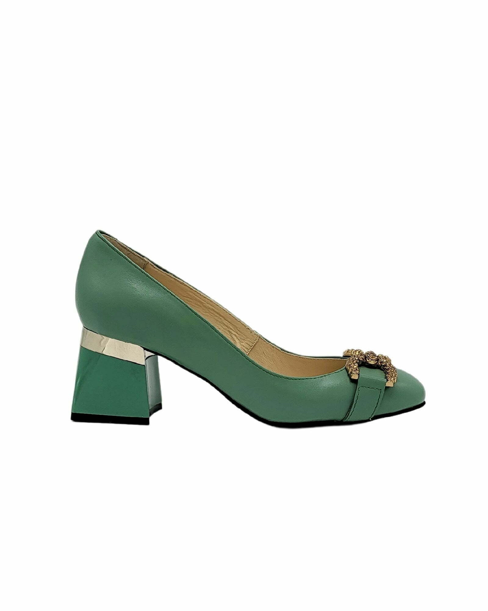 Pantofi office comozi cu accesoriu PF303-10 aloe