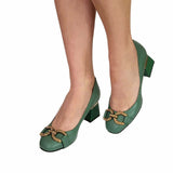 Pantofi office comozi cu accesoriu PF303-10 aloe