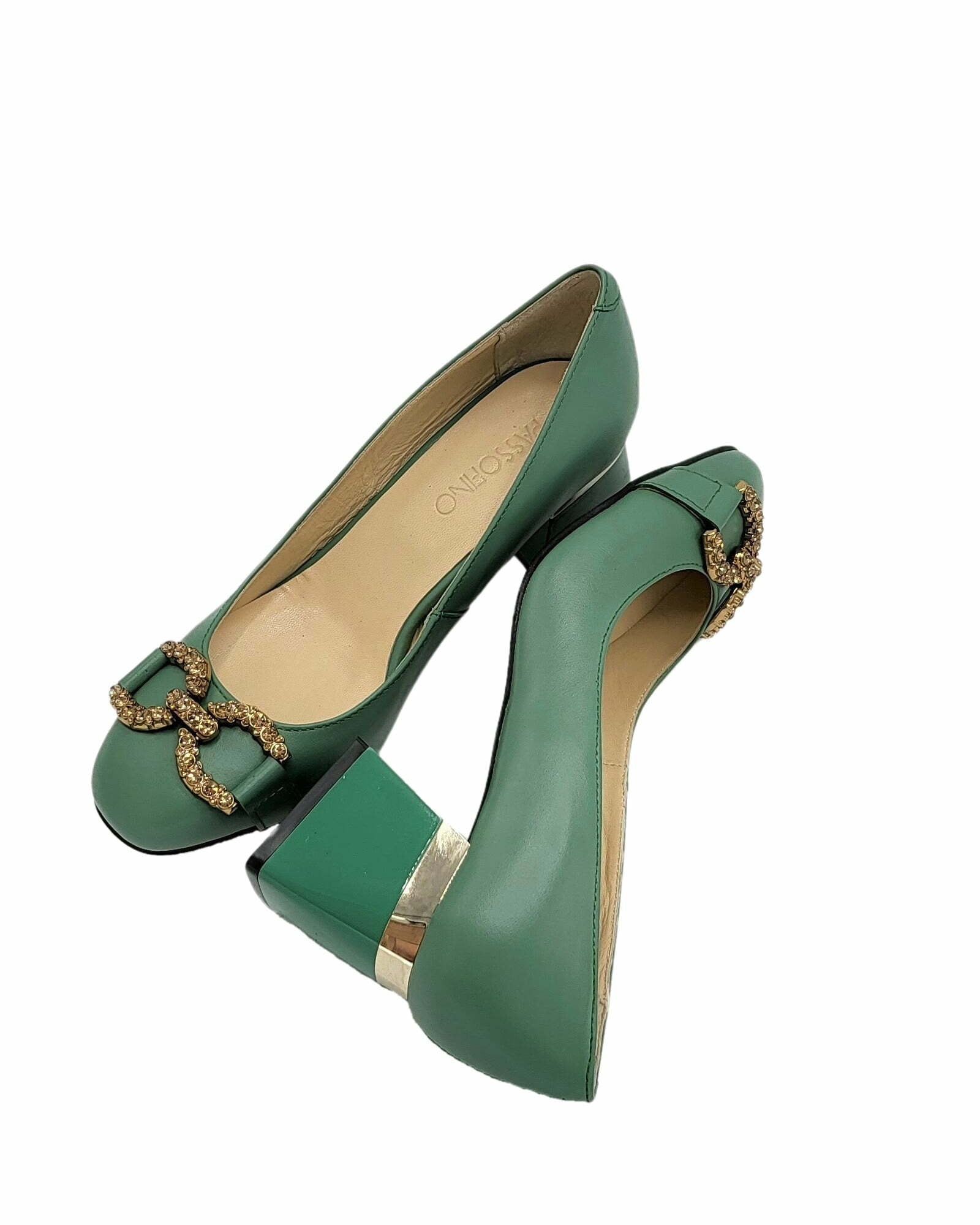 Pantofi office comozi cu accesoriu PF303-10 aloe