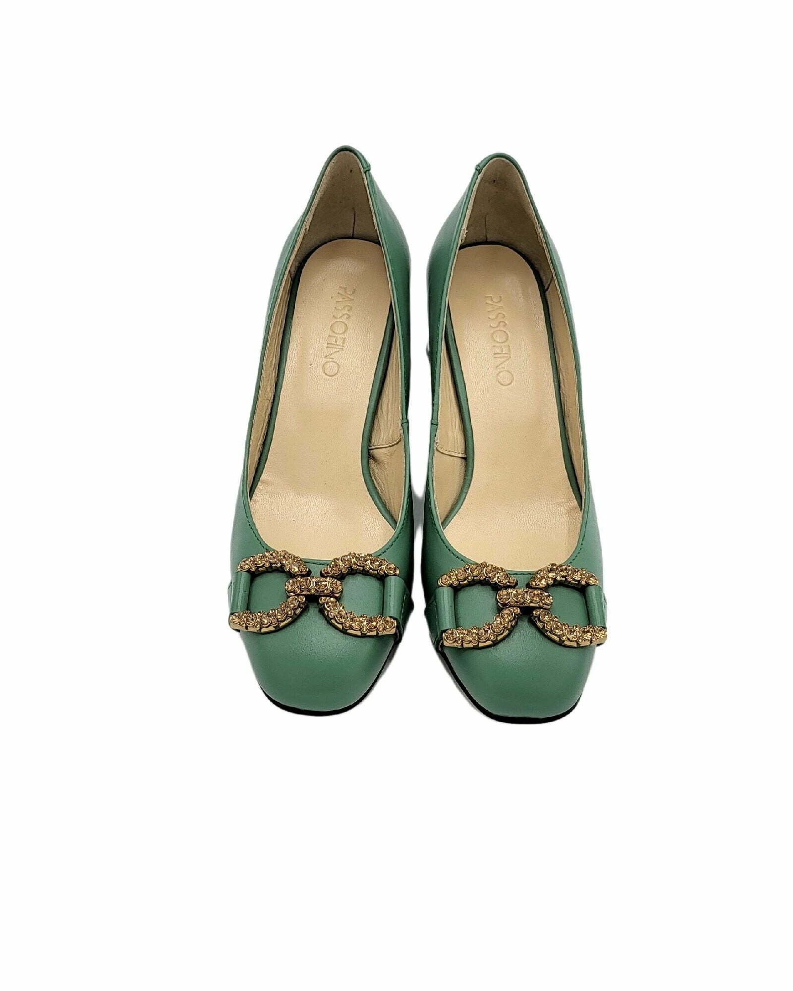Pantofi office comozi cu accesoriu PF303-10 aloe