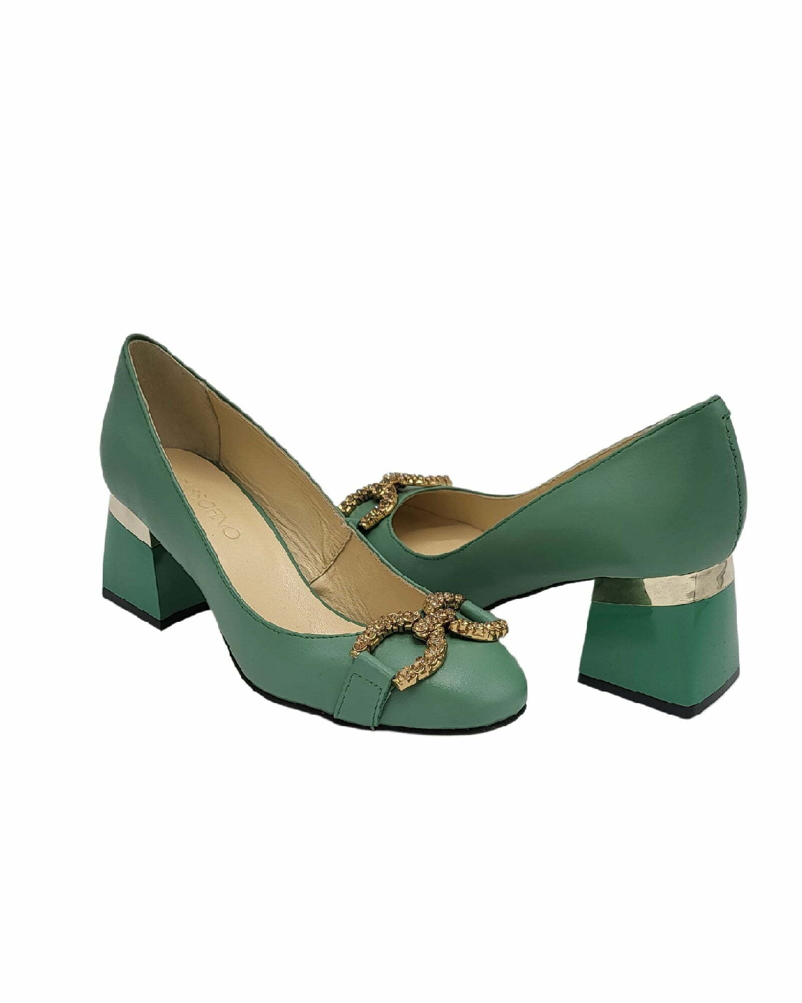 Pantofi office comozi cu accesoriu PF303-10 aloe