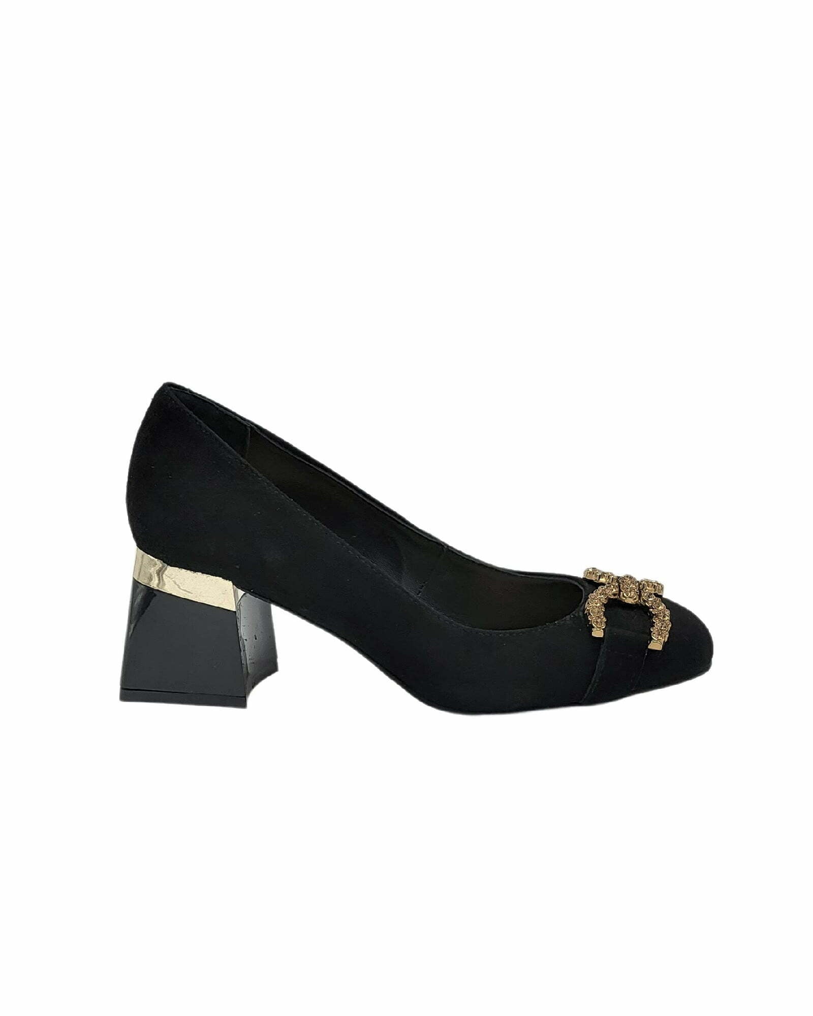 Pantofi office comozi cu accesoriu PF303-10 negru