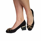 Pantofi office comozi cu accesoriu PF303-10 negru