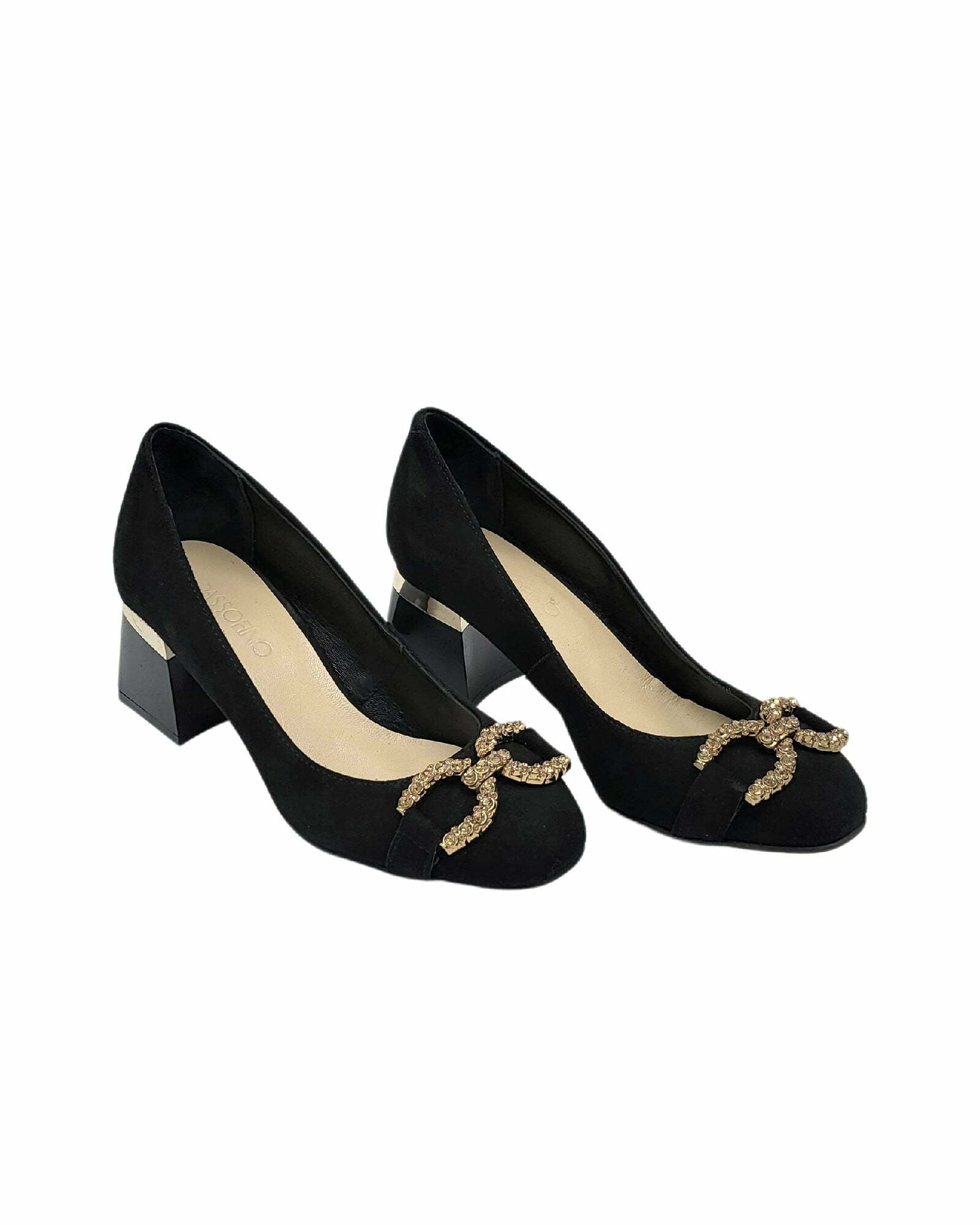 Pantofi office comozi cu accesoriu PF303-10 negru