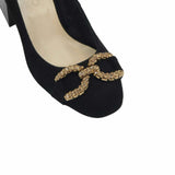 Pantofi office comozi cu accesoriu PF303-10 negru