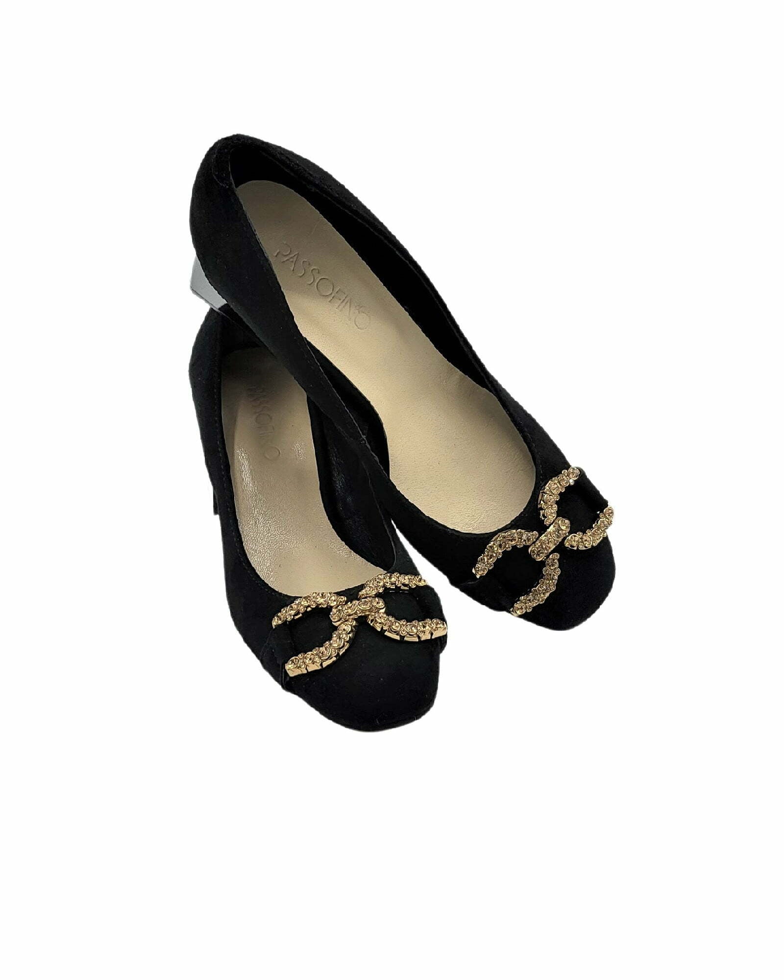 Pantofi office comozi cu accesoriu PF303-10 negru
