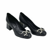Pantofi office comozi cu accesoriu PF303-10 negru piele