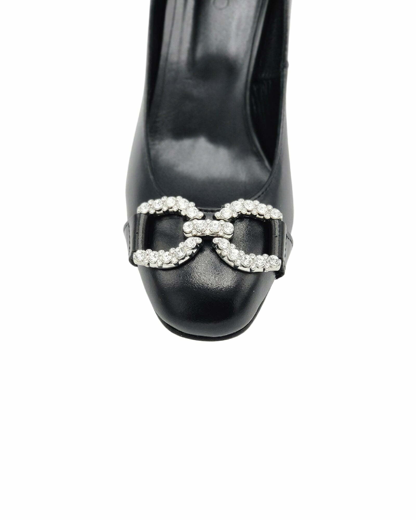 Pantofi office comozi cu accesoriu PF303-10 negru piele