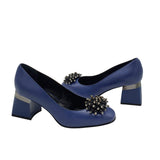 Pantofi office comozi cu accesoriu Sophie Blue