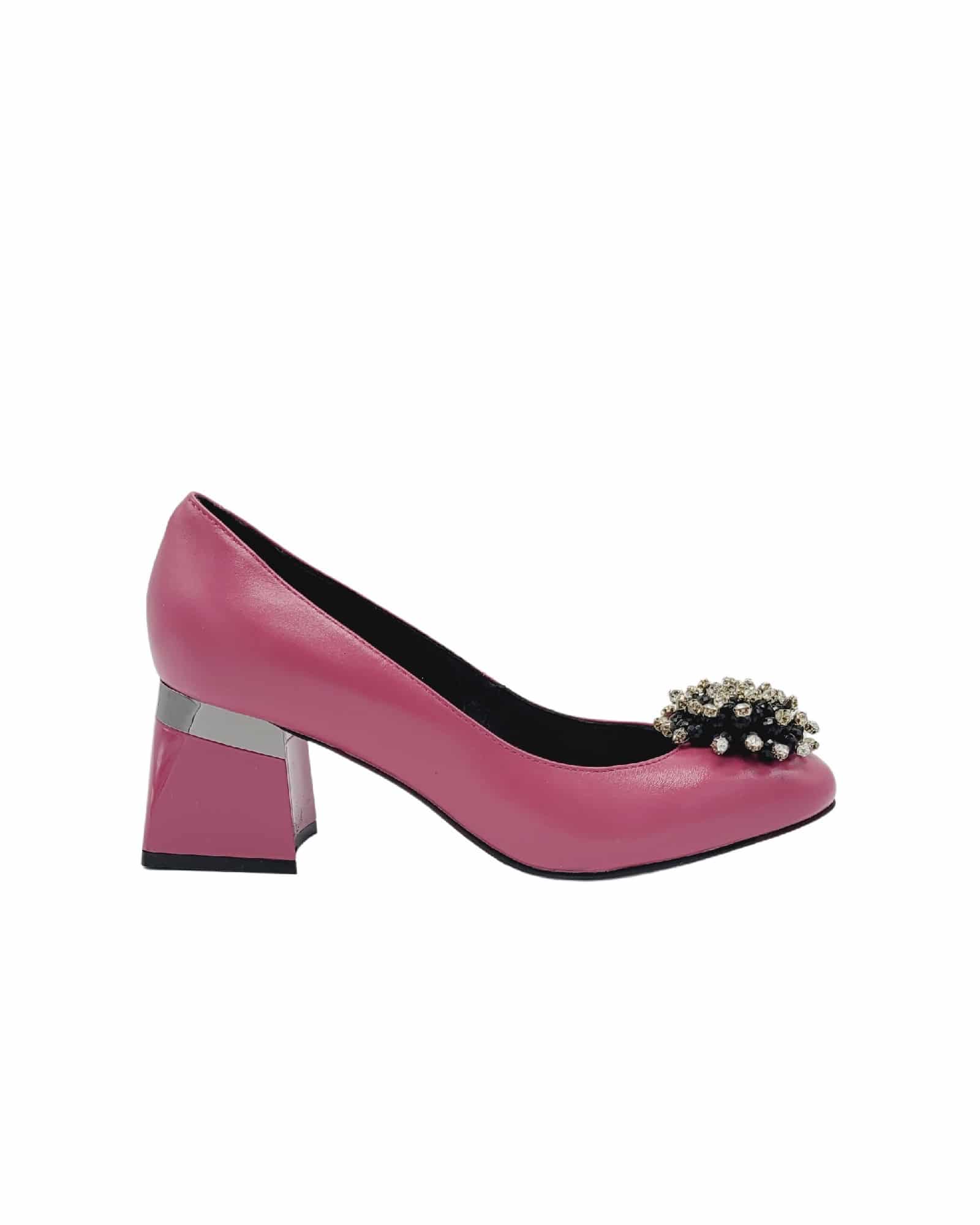 Pantofi office comozi cu accesoriu Sophie Fuchsia