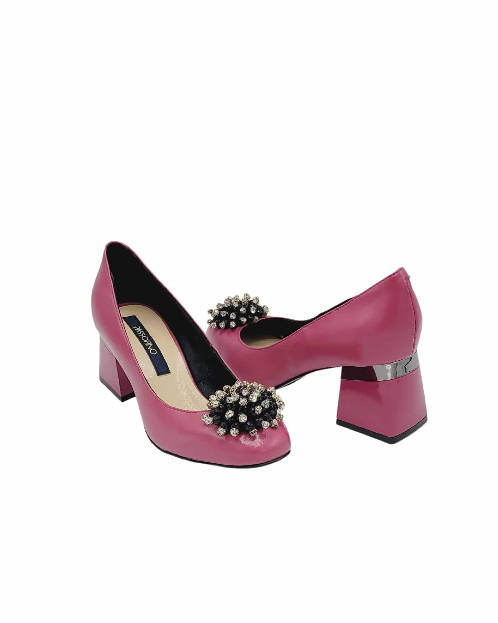 Pantofi office comozi cu accesoriu Sophie Fuchsia