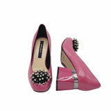 Pantofi office comozi cu accesoriu Sophie Fuchsia