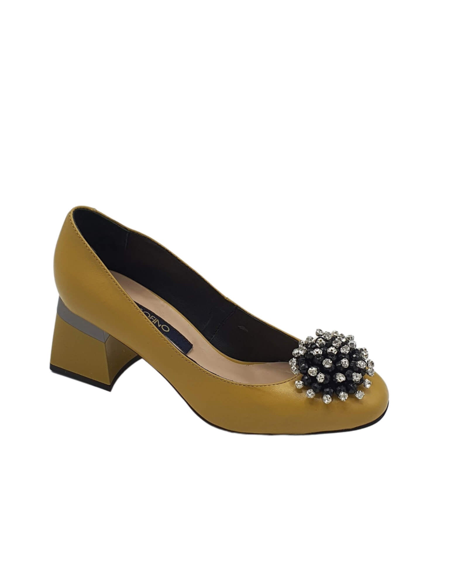 Pantofi office comozi cu accesoriu Sophie Yellow