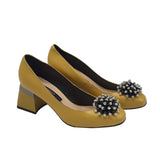 Pantofi office comozi cu accesoriu Sophie Yellow