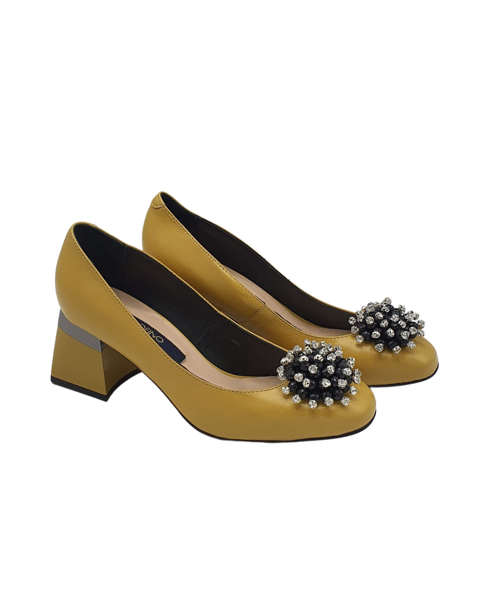 Pantofi office comozi cu accesoriu Sophie Yellow