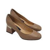 Pantofi office cu insertii Tasha Cappuccino