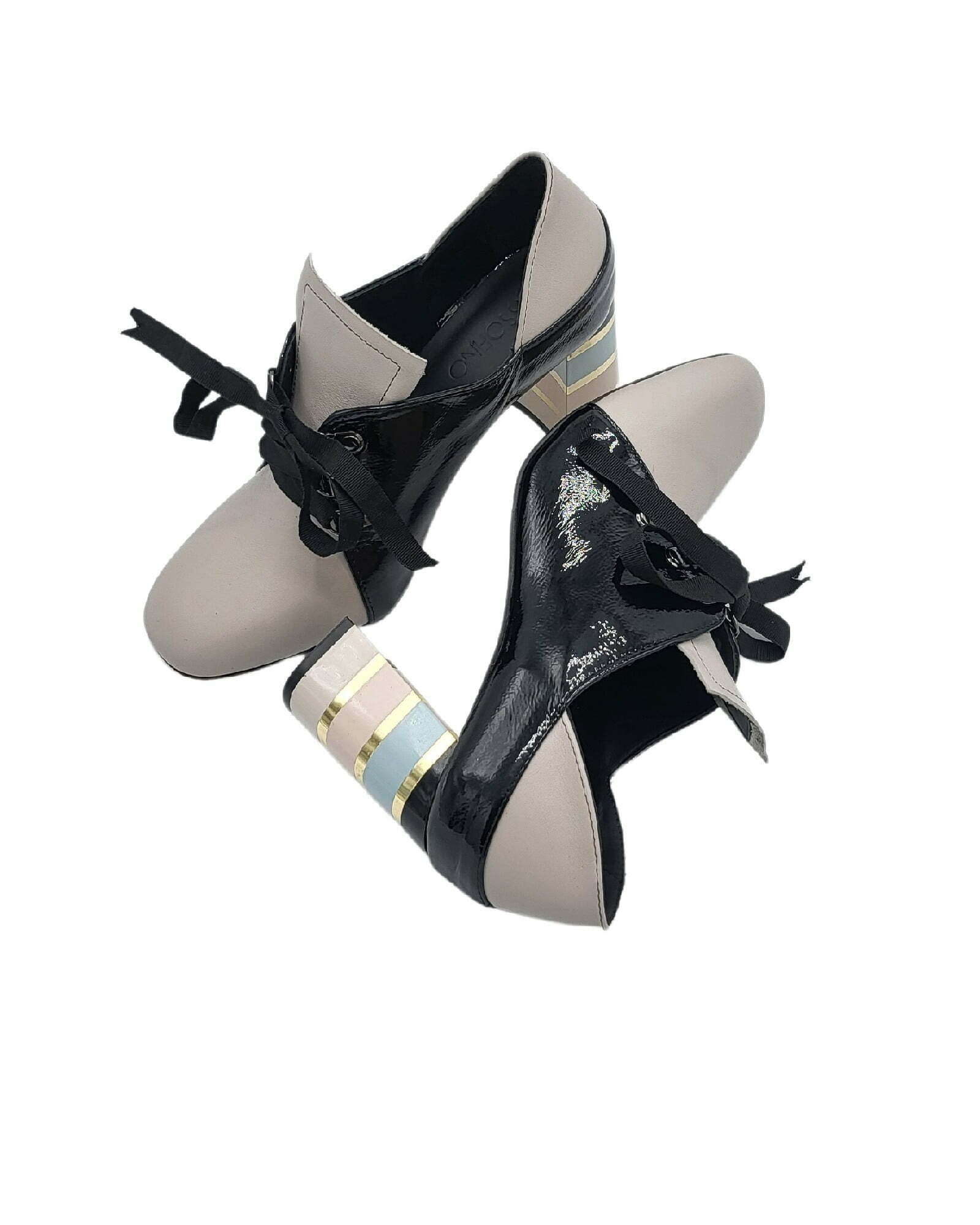 Pantofi office cu siret PF008-2 Grey