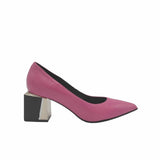 Pantofi office cu toc modern Saima Fuchsia