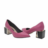 Pantofi office cu toc modern Saima Fuchsia