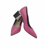 Pantofi office cu toc modern Saima Fuchsia