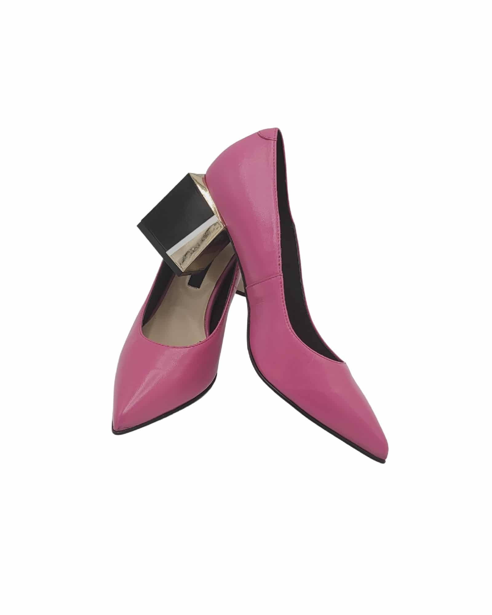 Pantofi office cu toc modern Saima Fuchsia
