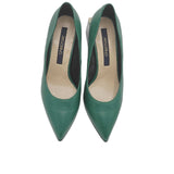 Pantofi office cu toc modern Saima Green