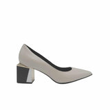 Pantofi office cu toc modern Saima Grey