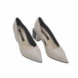 Pantofi office cu toc modern Saima Grey