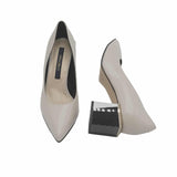 Pantofi office cu toc modern Saima Grey