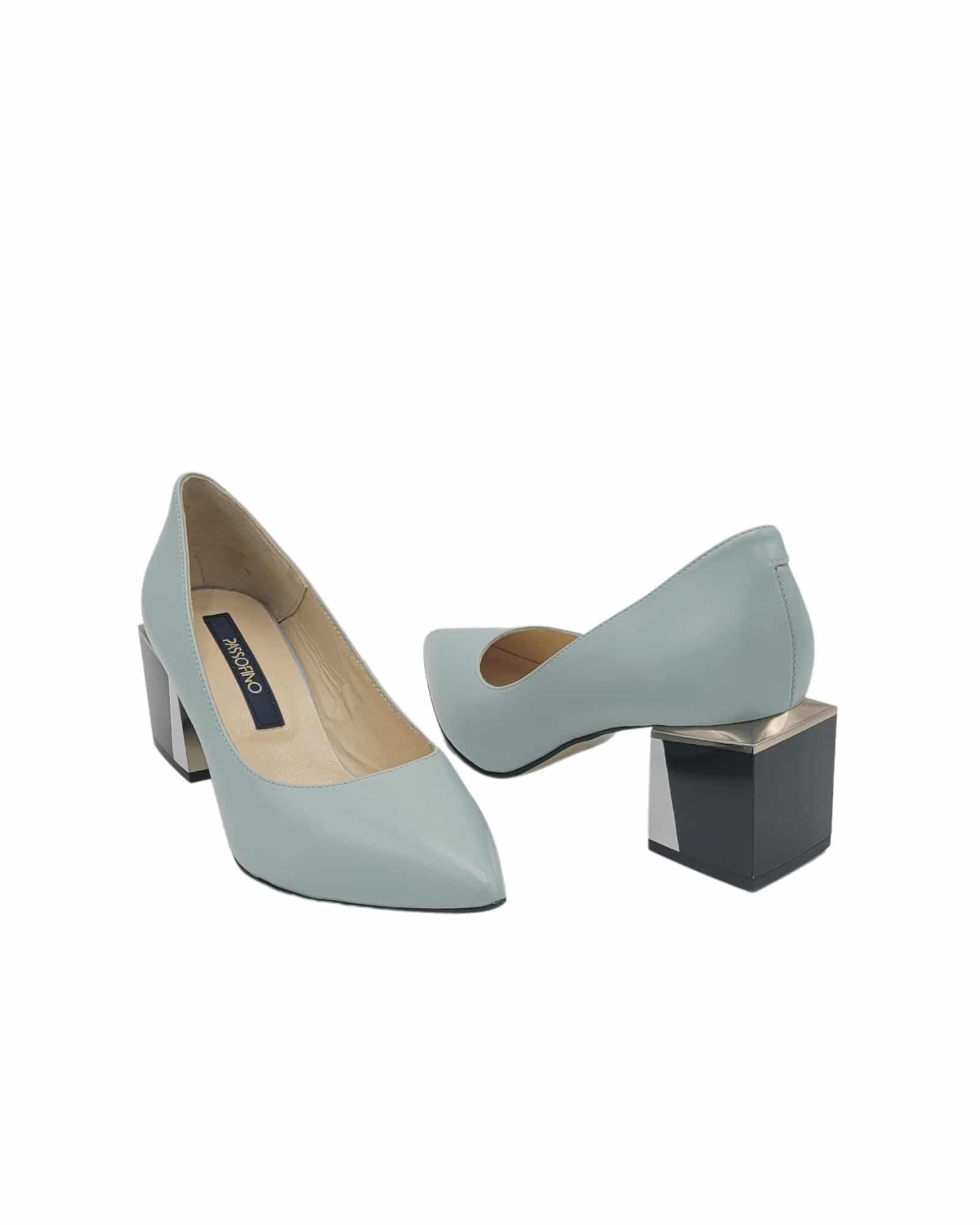 Pantofi office cu toc modern Saima Mint