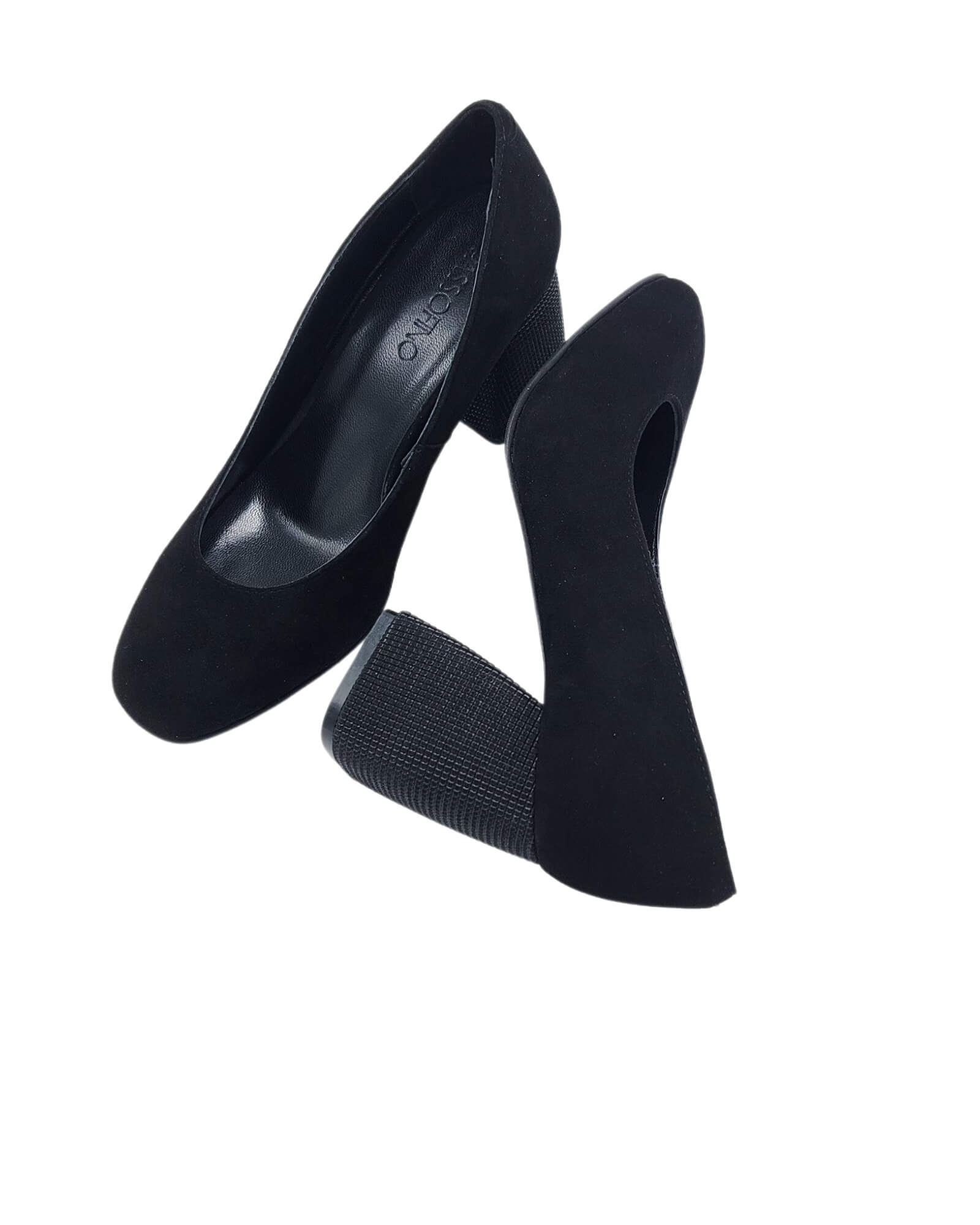 Pantofi office din piele intoarsa Ivana negru