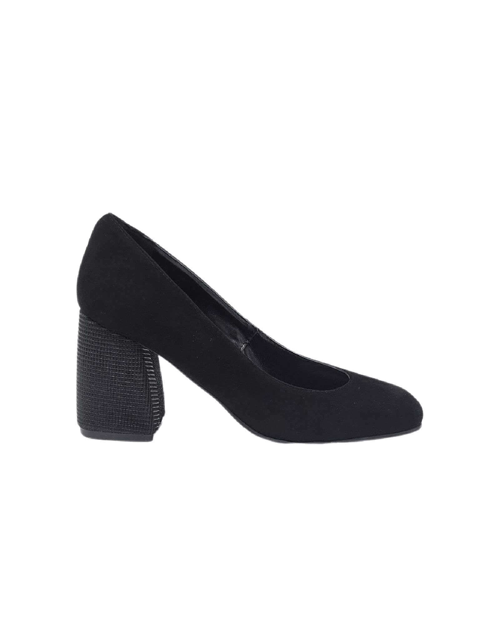 Pantofi office din piele intoarsa Ivana negru