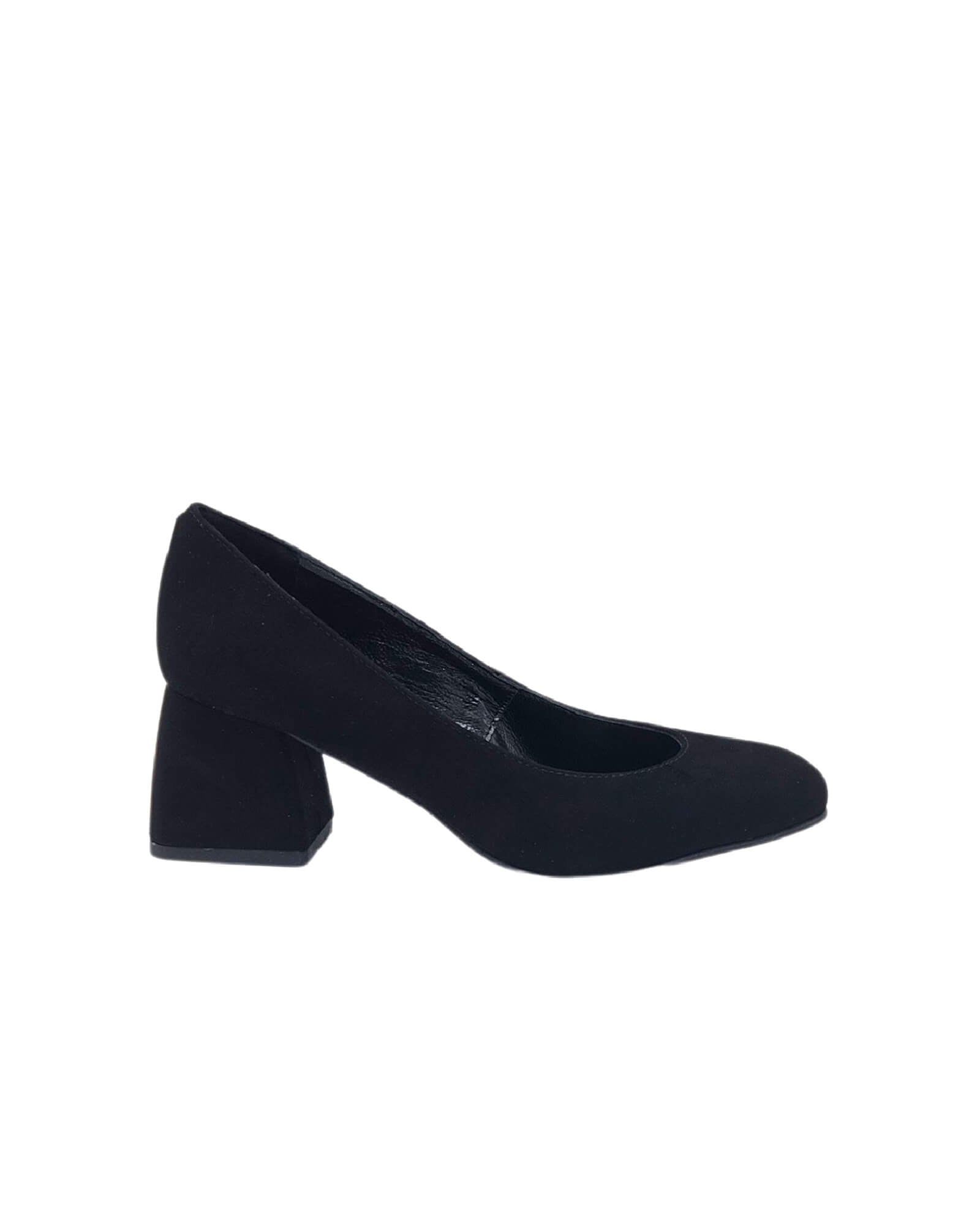 Pantofi office din piele intoarsa Wanda negru