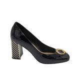 Pantofi office din piele lacuita Amira Black