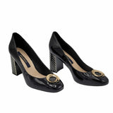 Pantofi office din piele lacuita Amira Black