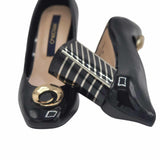 Pantofi office din piele lacuita Amira Black