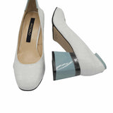 Pantofi office din piele presaj Isabel White