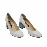 Pantofi office din piele presaj Isabel White