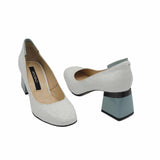 Pantofi office din piele presaj Isabel White