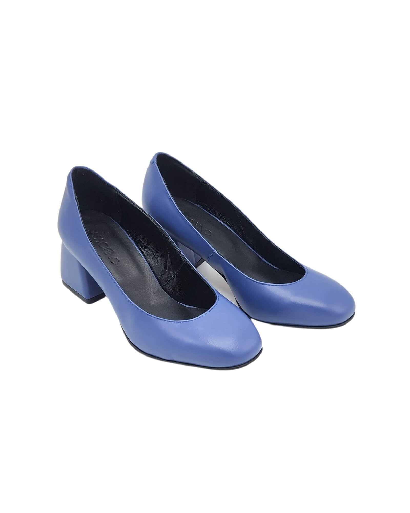 Pantofi office din piele soft Wanda blue