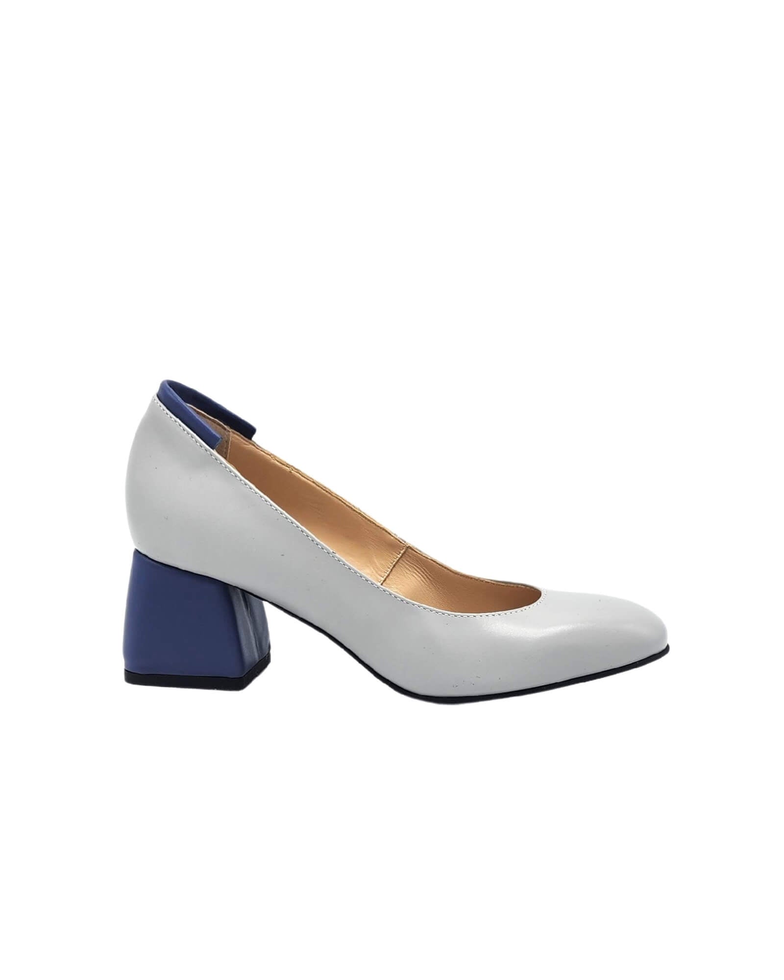 Pantofi office piele soft Lidia gri