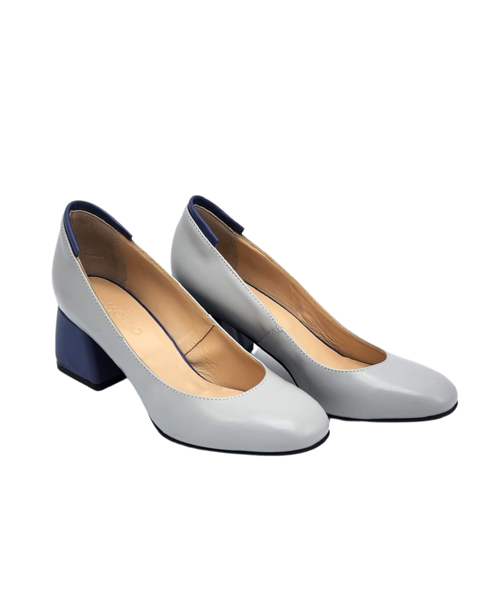 Pantofi office piele soft Lidia gri