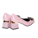 Pantofi office comozi cu accesoriu Sophie Lila