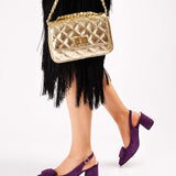 Pantofi office toc imbracat Lauren Mauve