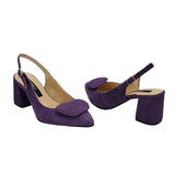 Pantofi office toc imbracat Lauren Mauve
