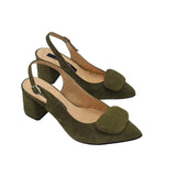Pantofi office toc imbracat Lauren Olive