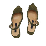 Pantofi office toc imbracat Lauren Olive