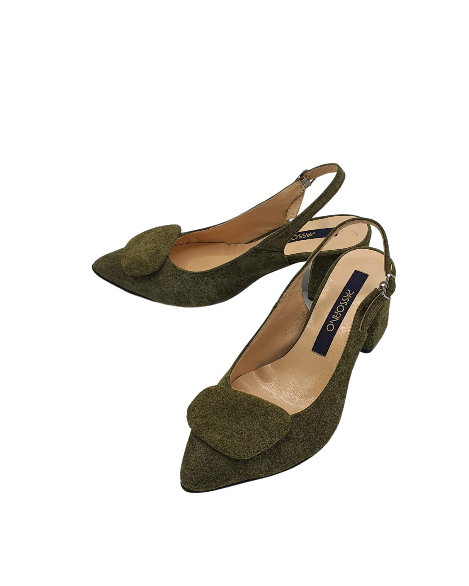 Pantofi office toc imbracat Lauren Olive
