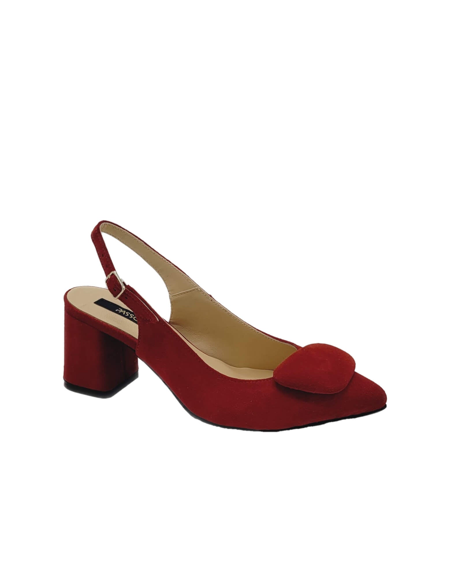 Pantofi office toc imbracat Lauren Red