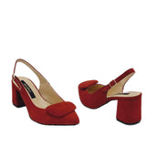 Pantofi office toc imbracat Lauren Red
